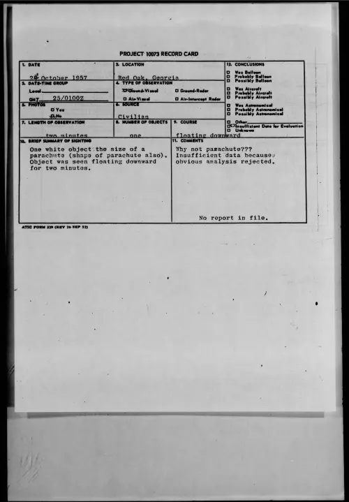First page of 1957.10 - 6973267 - Red Oak, Georgia