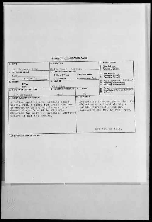 First page of 1957.01 - 6786570 - Hellenburg, Germany