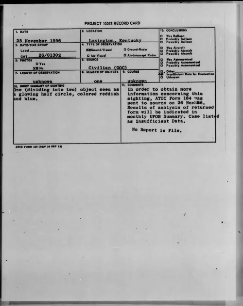 First page of 1956.11 - 7074210 - Lexington, Kentucky