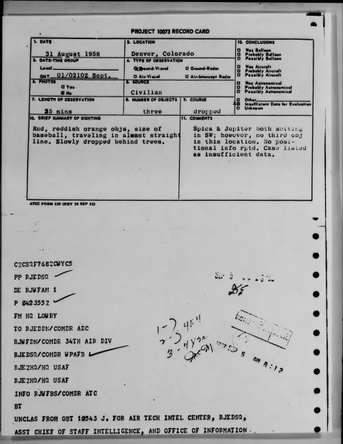 First page of 1958.08 - 8866543 - Denver, Colorado
