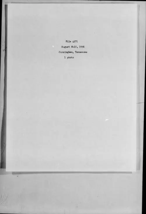 First page of 1956.08 - 7276754 - Cunningham, Tennessee (#4271)