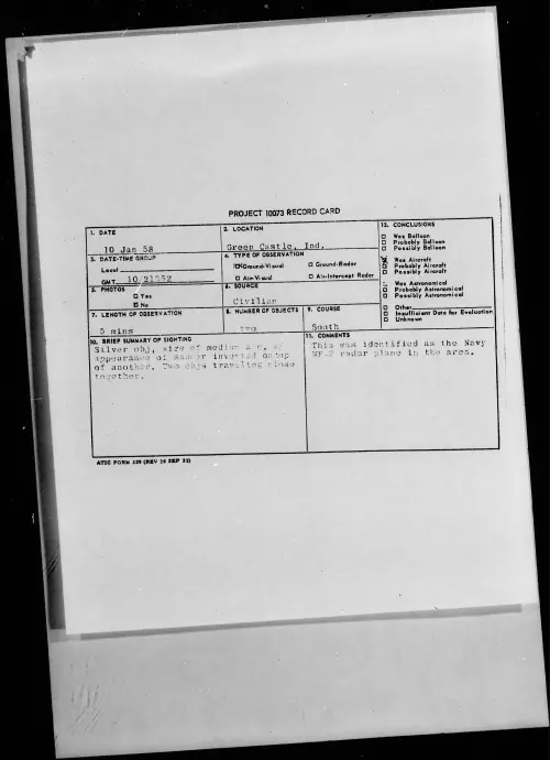 First page of 1958.01 - 6972975 - Green Castle, Ind