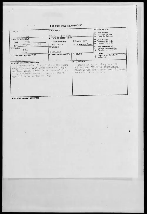 First page of 1959.07 - 8407285 - Potsdam, New York