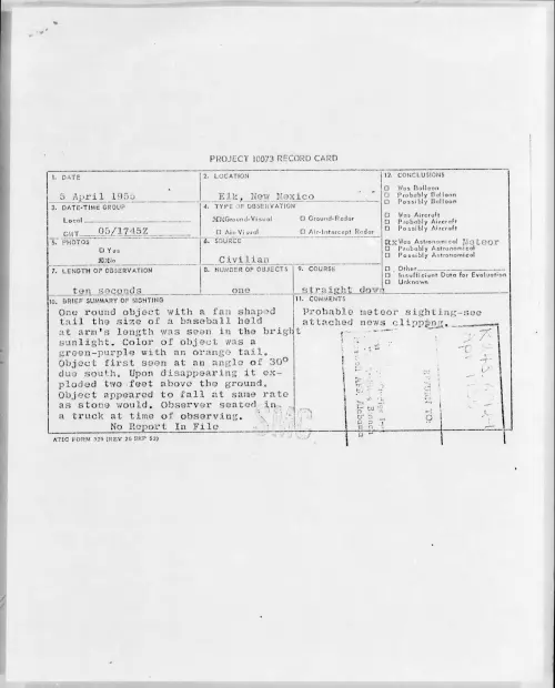 First page of 1955.04 - 6971721 - Elk, New Mexico