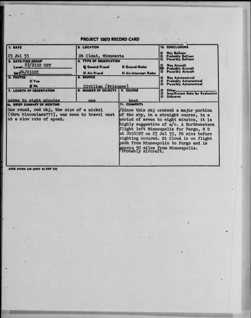 First page of 1955.07 - 6970423 - St Cloud, Minnesota