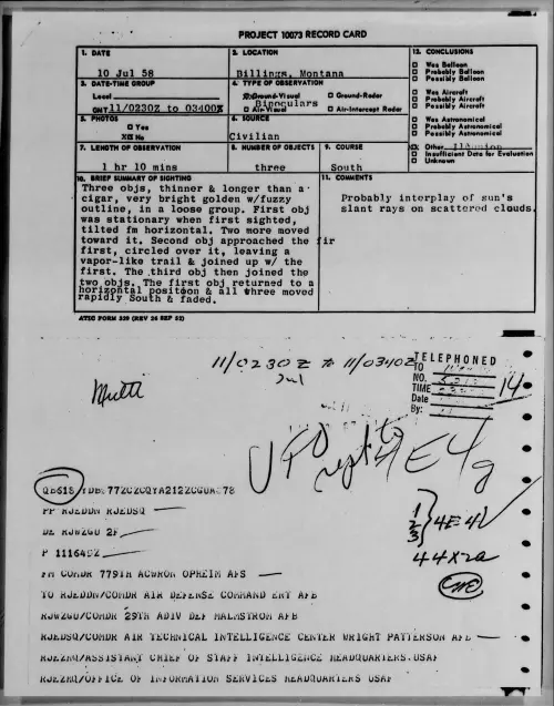 First page of 1958.07 - 8850487 - Billings, Montana