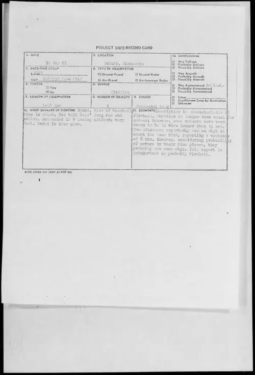 First page of 1961.05 - 8688433 - Duluth, Minnesota