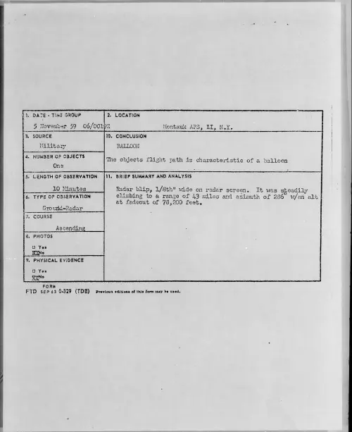 First page of 1959.11 - 6964483 - Montauk AFS, LI, N.Y