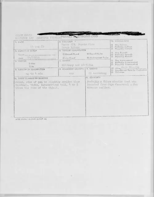 First page of 1960.10 - 8235752 - Ramey AFB, Puerto Rico