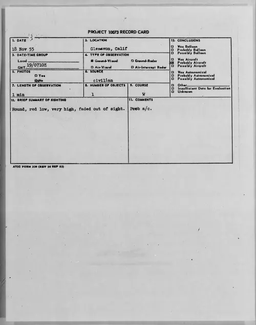 First page of 1955.11 - 7339911 - Glenavon, Calif