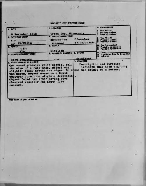 First page of 1956.11 - 7073279 - Green Bay, Wisconsin