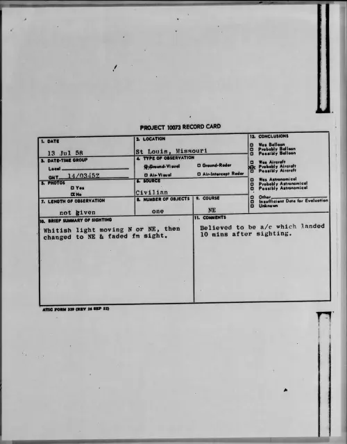 First page of 1958.07 - 8851370 - St Louis, Missouri