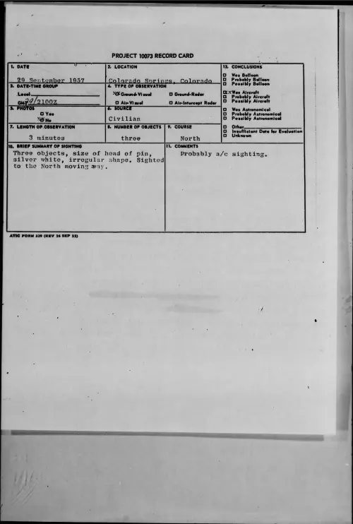 First page of 1957.09 - 6969384 - Colorado Springs, Colorado