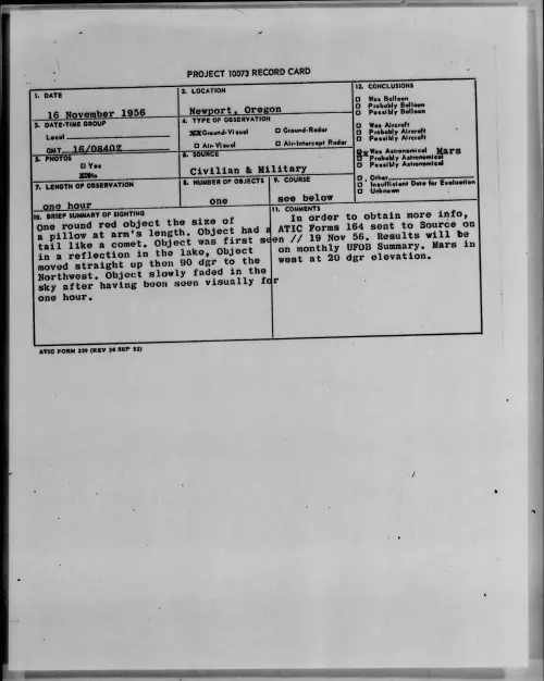 First page of 1956.11 - 7073871 - Newport, Oregon