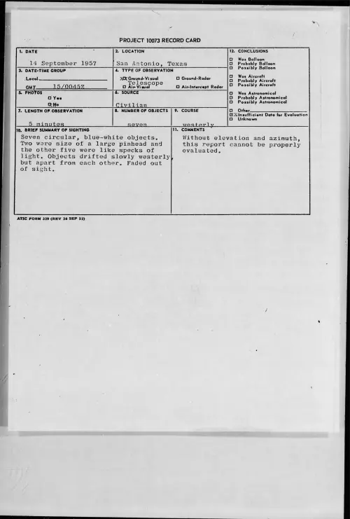 First page of 1957.09 - 7228652 - San Antonio, Texas