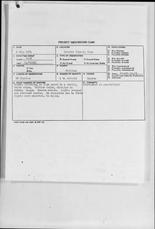 First page of 1954.07 - 8714551 - Concord Center, Mass