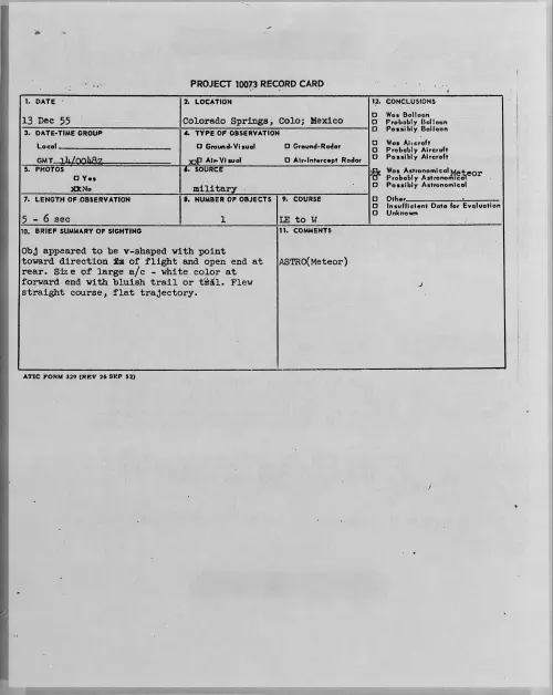 First page of 1955.12 - 7340054 - Colorado Springs, Colo; Mexico