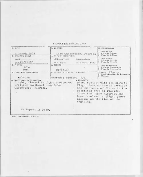 First page of 1955.03 - 6970624 - Lake Okeechobee, Florida