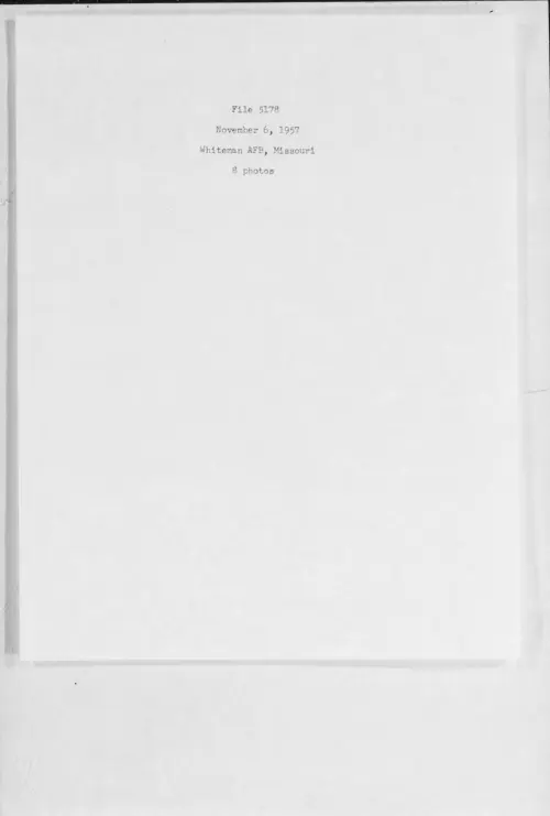 First page of 1957.11 - 6974928 - Whiteman AFB, Missouri (#5178)