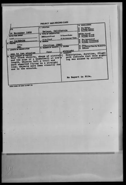 First page of 1956.11 - 7073826 - Delano, California