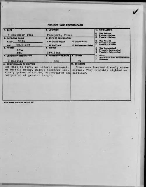 First page of 1957.11 - 6781811 - Freeport, Texas