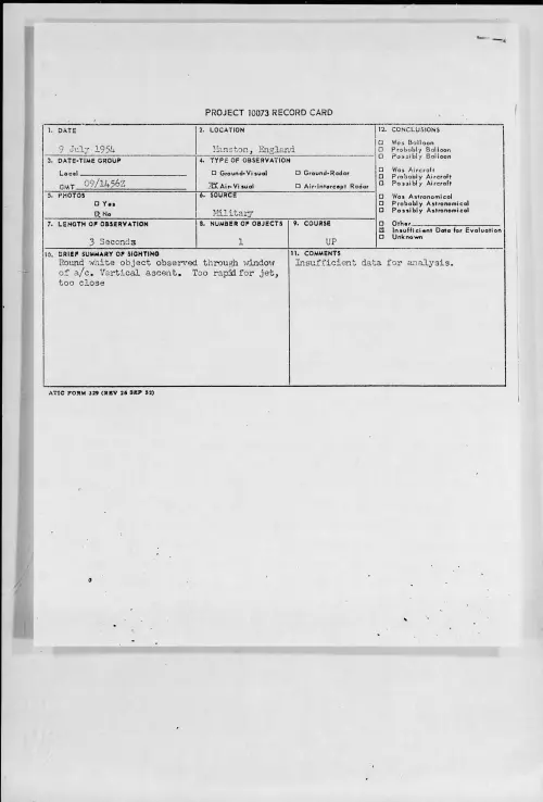 First page of 1954.07 - 8714614 - Manston, England