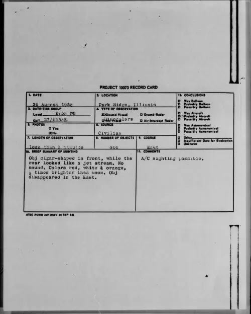 First page of 1958.08 - 8865653 - Park Ridge, Illinois