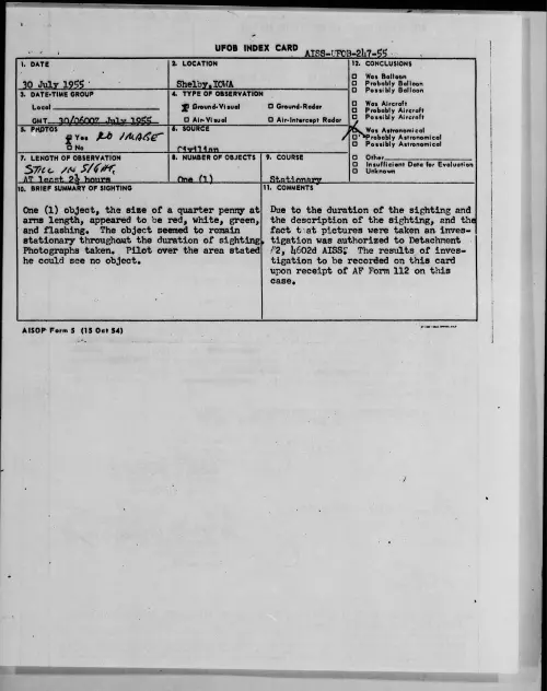 First page of 1955.07 - 6970742 - Shelby, IOWA