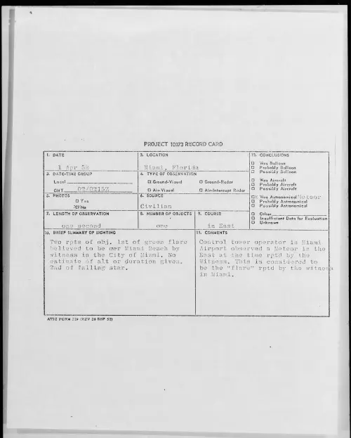 First page of 1958.04 - 6966029 - Miami, Florida