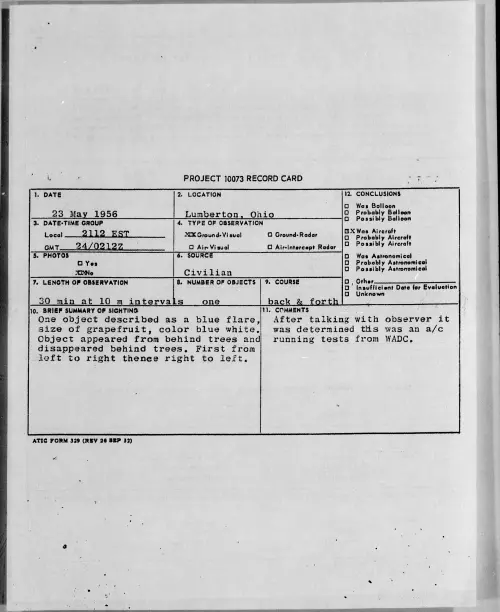 First page of 1956.05 - 6786104 - Lumberton, Ohio