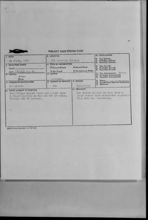 First page of 1960.03 - 7811491 - ENE Hawaiian Islands
