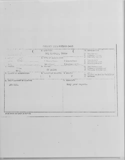 First page of Big Springs, Texas, [ILLEGIBLE]