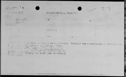 First page of CHARLOTTSVILLE, VIRGINIA, [ILLEGIBLE]