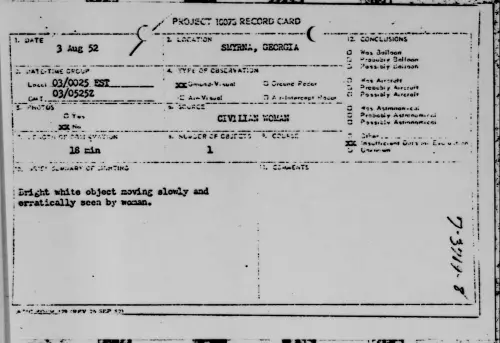 First page of SMYRNA, GEORGIA, August 1952