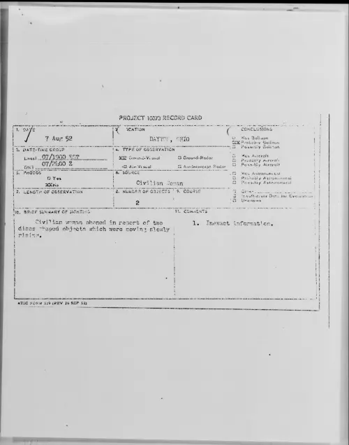 First page of DAYTON, OHIO, August 1952