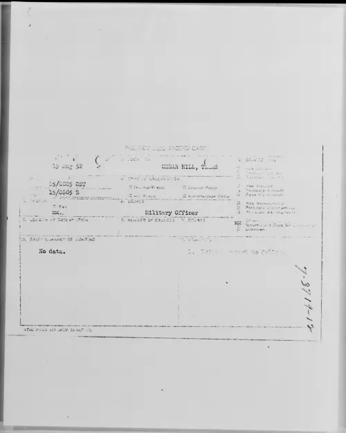 First page of Cedar Hill, Texas, August 1952