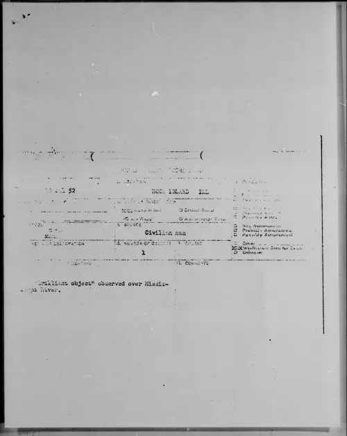 First page of ROCK ISLAND ILL, July 1952
