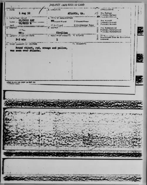 First page of ATLANTA, GA., August 1952