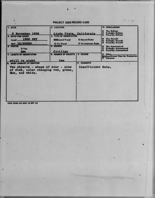 First page of 1956.11 - 7073368 - Linda Vista, California