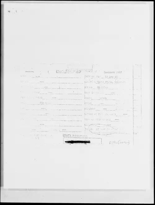 First page of Monte Vista, Colorado, December 1948 - Incident Number: 247