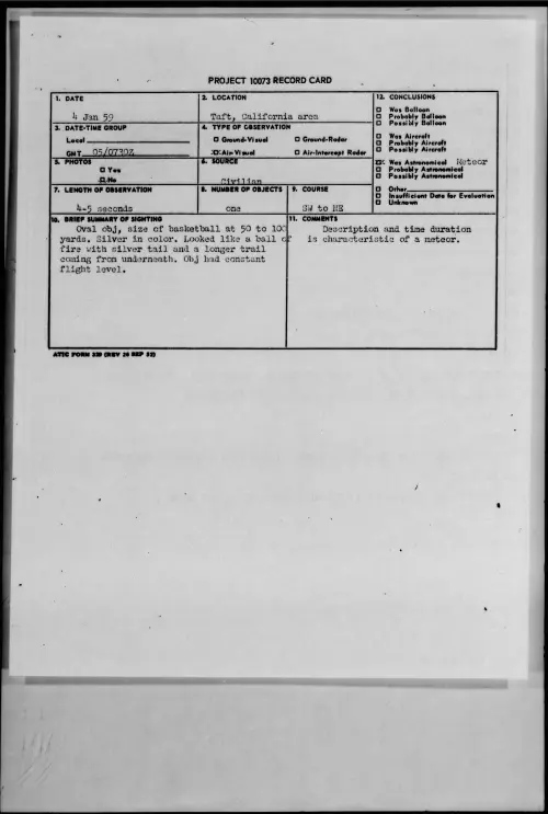 First page of 1959.01 - 9078743 - Taft, California area