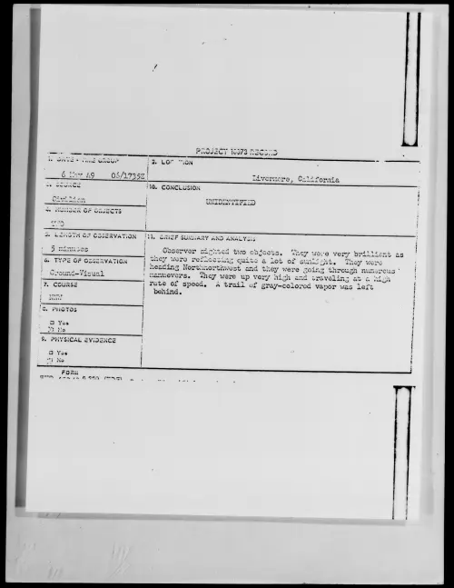 First page of Livermore, California, May 1949