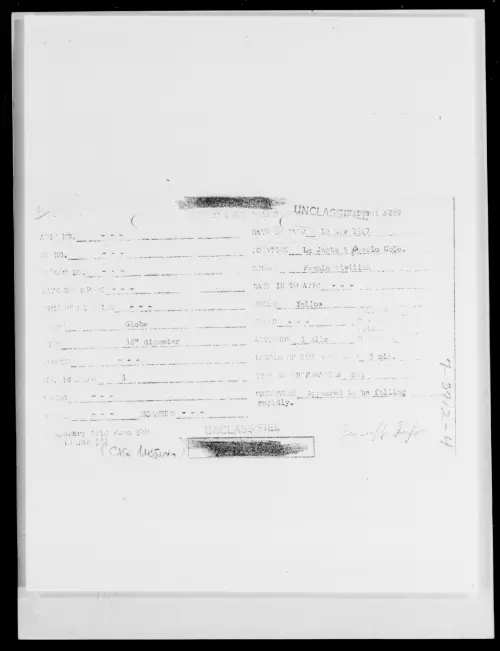 First page of La Junta & Pueblo Colo., November 1947 - Incident Number: 289