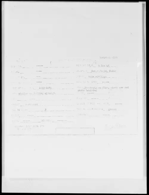 First page of Bakersfield, Calif., March 1948 - Incident Number: 106