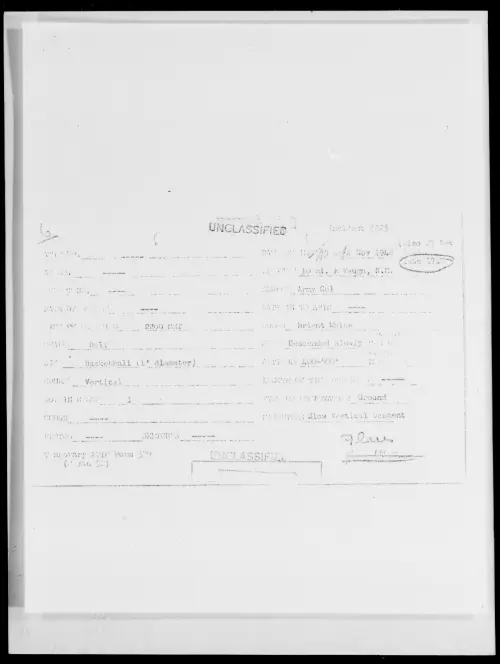 First page of 10mi. E Vaugn, N.M., November 1948 - Incident Number: 225