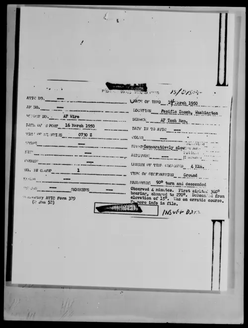 First page of Pacific Beach, Washington, March 1950