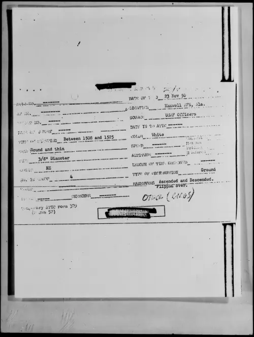 First page of Maxwell AFB, Ala., November 1950
