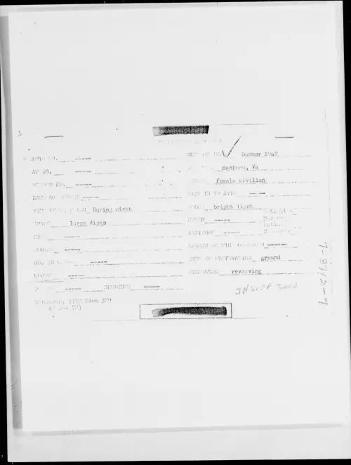 First page of Bedford, Va, Summer 1948