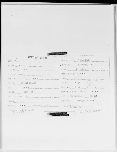 First page of Danville, Ky., January 1948 - Incident Number: 49