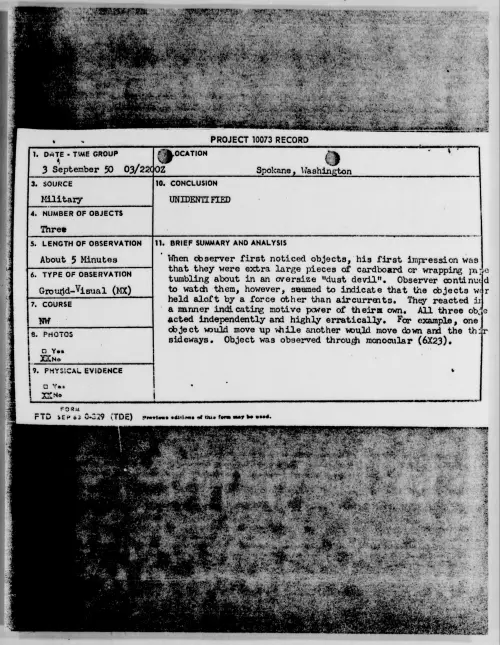First page of Spokane, Washington, September 1950